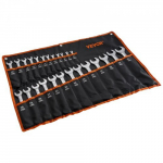 Raktų komplektas, 25 dalių, 440x110x85 mm, sidabrinis, anglinis plienas