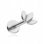 Titano labret auskaras lapelis, sidabrinis, tragus helix 1,2/8mm