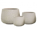 Lauko vazonų rinkinys Mirpol Caliza Fiber Clay dideli vazonai