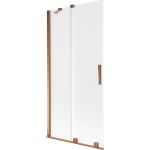 Vonios sienelė Mexen Velar, 90 x 150 cm, Rose gold/matinis stiklas
