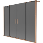 Vonios sienelė Mexen Velar Duo, 200 x 150 cm, Brushed copper/Graphite
