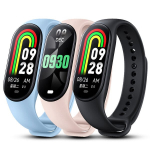 I&scaron;manusis laikrodis I&scaron;manioji apyrankė M8, Bluetooth, magnetinis įkrovimas, rožinė