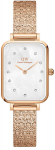 Daniel Wellington Quadro Lumine 20mm rožinio aukso moteri&scaron;kas laikrodis