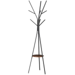 Drabužių kabykla 45x45x180 cm juoda ruda, metalas