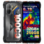 Telefonas &bdquo;Blackview ROCK 3&ldquo; 6,78 colio 120 Hz ekranas &ndash; &bdquo;Vision Thermique&ldquo; &ndash; &bdquo;Android 16&ldquo; &ndash; 32 GB RAM, 256 GB ROM / 2 TB TF &ndash; 10000 mAh &ndash; 108 MP + 50 MP &ndash; NFC Oranžinė