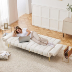 Sulankstoma moderni sofa, su pagalvėmis, miegamojo funkcija, velvetas