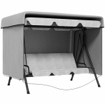 Apsauginis dangtis lauko baldams, atsparus vandeniui ir UV, PE, pilkas, 215x155x150 cm