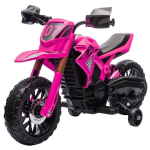 Elektrinis vaikų motociklas 12V, stūmikliai, 3 km/h, rožinis, 3-8 m