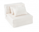 Costway 3 viename sulankstoma miegamoji sofa-lova, smėlio spalvos