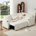 L formos sofa su miego funkcija, 206x141x86 cm, 4 vietų