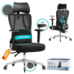 Biuro kėdė Tamsiai juoda Ergonomi&scaron;ka Reguliuojama Tinklelio