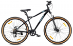 Kalnų dviratis MTB 29 colių, 7 pavaros, aliuminis, lengvas, amortizatorius, Shimano diskiniai stabdžiai, rėmas L 19 colių, Verdant Shred, juodas