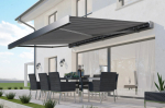 Terasos markizė Prime Automatic su LED ir jutikliu, 450x300 cm, Grey/White