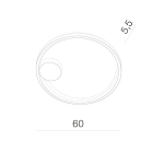 Azzardo LED lubinis &scaron;viestuvas Halo 60 TOP GO AZ4702, baltas