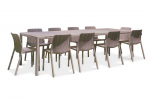 11-os dalių lauko baldų komplektas Tiberina Bistrot/Tevere, stalas 211-275 cm, Tortora