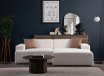 Kampinė sofa Melva, balta