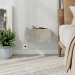 Spintelė prie lovos Onda LED, smėlio spalvos