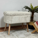 Pufas Mini Oslo Linen, Toskanos kreminės spalvos