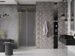 Mexen Velar L stumdomos du&scaron;o durys 120 cm, matinės, auksinės &scaron;lifuotos - 871-120-003-31-55