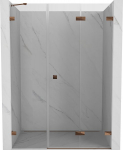 Mexen Lunar-F sulankstomos du&scaron;o durys de&scaron;inės 110 cm, skaidrios, rožinis auksas - 836S-110-050-60-00-P