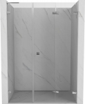 Mexen Lunar-F L sulankstomos de&scaron;inės pusės du&scaron;o durys 125 cm, skaidrios, chromas - 836SL-125-050-01-00-P