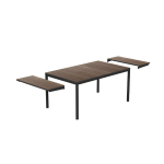 Prailginamas lauko stalas Keter Deco Porto Nova 200-280, 272x94x75 cm, rie&scaron;utmedžio spalvos/juodas