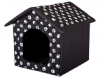 Guolis-būda Hobbydog R2 pėdutės, 44x38x45 cm, juodas
