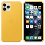 Apple Leather Case, skirtas iPhone 11 Pro, geltonas