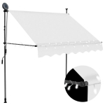 Rankiniu būdu i&scaron;traukiama markizė su LED, kreminė, 200cm