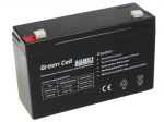 Agm vrla baterija - greencell - 6v - 12ah - juoda