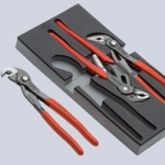 Knipex replių rinkinys, chromuotos, su putplasčio įdėklu, 4 dalys