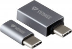 Adapterių komplektas Yenkee, 3.0 USB A - USB C, 5Gbps / Micro USB - USB C, pilka