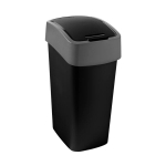 &Scaron;iuk&scaron;lių dėžė Flip Bin, juoda/sidabrinė, 45L