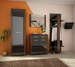 Prie&scaron;kambario komplektas Cezar, rudas/juodas