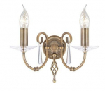 Sieninis &scaron;viestuvas Elstead Lighting Aegean AG2-AGED-BRASS