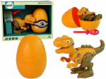 Konstrukcinis rinkinys - dinozauras Tyrannosaurus Rex su kiau&scaron;iniu, oranžinis