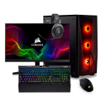 Kompiuteris Gaming PC Corsair 1 Komplekt, Intel&reg; Core&trade; i5-14400F 4.6 GHz, 1 TB SSD, RAM 16GB DDR5, GeForce RTX&trade; 5060 8GB, PSU 650W, Windows 11 24″ 1920 x 1080 @ 180Hz