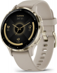 I&scaron;manusis laikrodis Garmin Venu&reg; 3S Soft Gold Stainless Steel Bezel with French Gray Case and Silicone Band