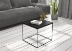 Kavos staliukas ADRK Furniture Elena 50x50 cm, juodas