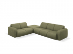 Kairinė kampinė sofa Windsor & Co Lola, 315x250x72 cm, &scaron;viesiai žalia
