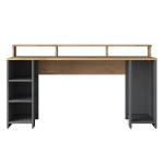 Ra&scaron;omasis stalas Asir, 160x89,5x55cm, juodas/rudas