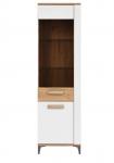 Vitrina Liveo Snobi SB8, kairinė, be led ap&scaron;vietimo, balta/ruda