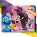 Deimantinė mozaika 5D Diamond Painting Oh Art! Stitch Vaikams 40x50 cm