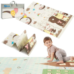 Dvipusis sulankstomas XPE putų kilimėlis Humbi Nakties gyvūnų miestas