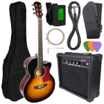 Elektro-akustinės gitaros rinkinys NN EAG Sunburst