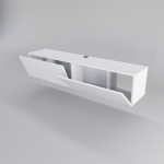 TV stovas Asir, 159,7x36,8x34,1 cm, baltas