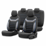 Auto sėdynių užvalkalų komplektas Otom Individual 203 Black/Blue 3-ZIP 5 vnt