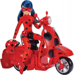 Lėlė su motoroleriu ir priedais Miraculous Ladybug Scooter