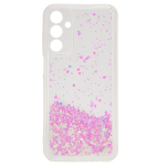 iLike Silikono Vandens Gliterio Atnugario Dangtelis Samsung Galaxy A15 4G (A155F) / A15 5G (A156B) &Scaron;viesiai rožinė