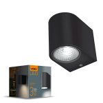 Videx fasado &scaron;viestuvas LED 3W, IP54, juodas